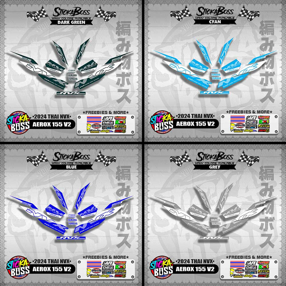 AEROX 155 V2 DECALS ( 2024 THAI NVX )【WITH FREEBIES】