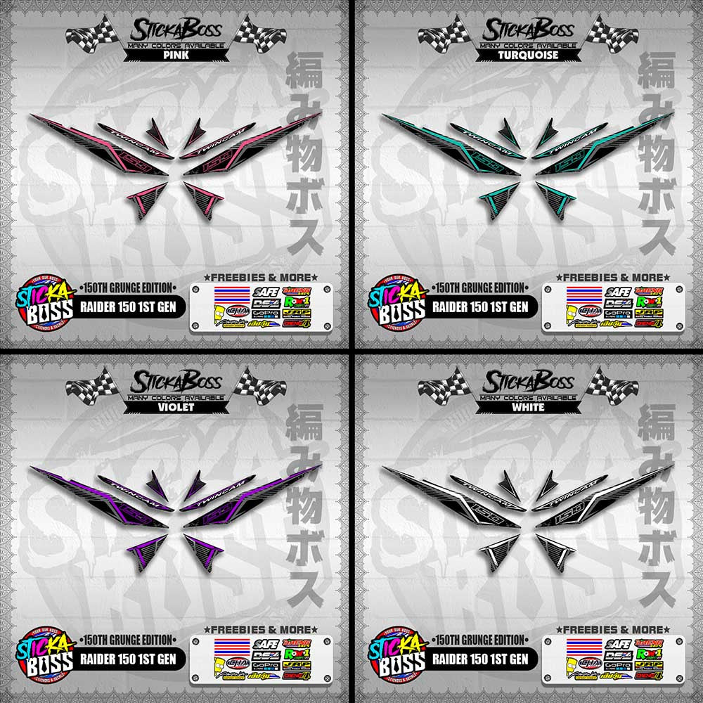 RAIDER 150 1ST GEN DECALS ( 150TH GRUNGE EDITION )【WITH FREEBIES】