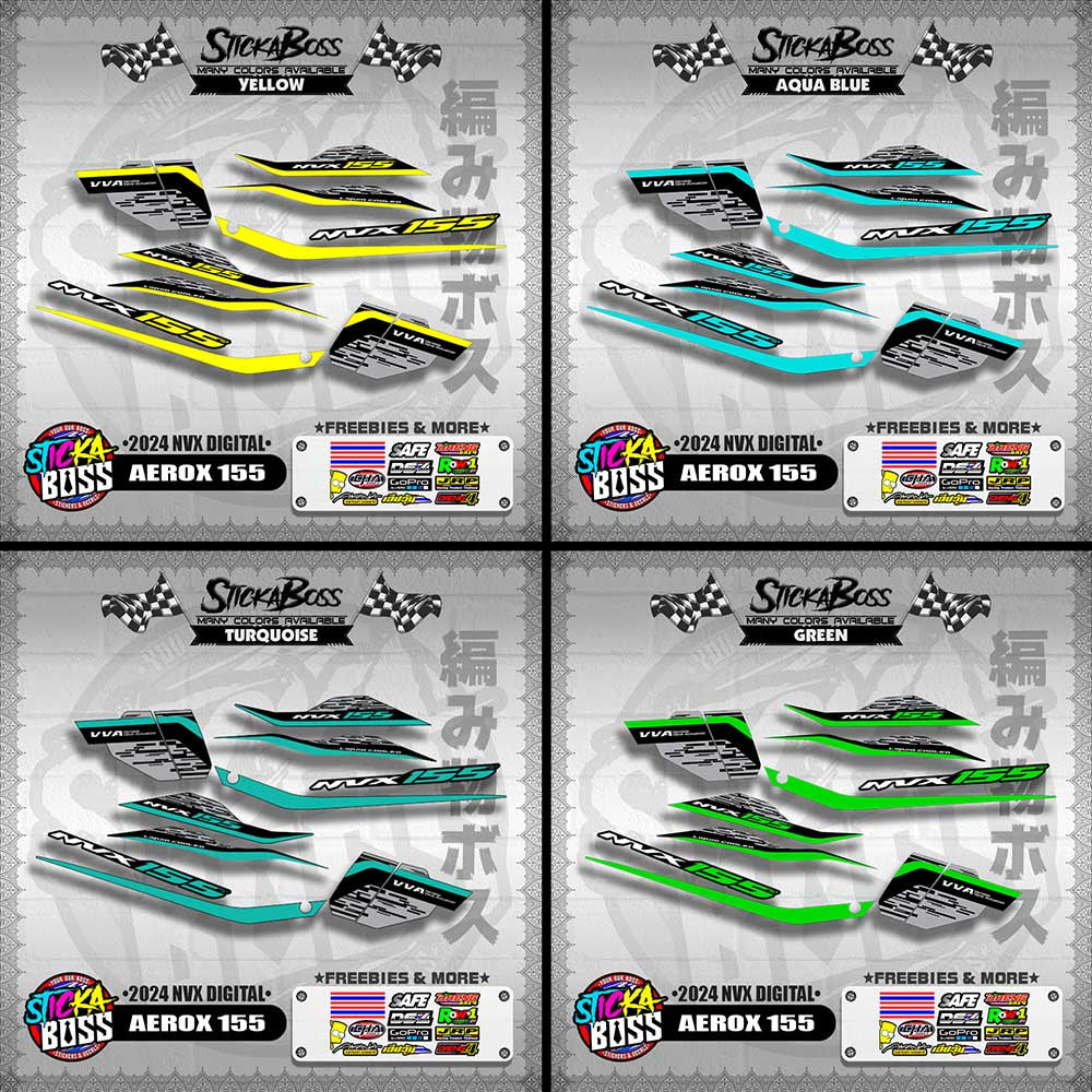 AEROX 155 DECALS ( 2024 NVX DIGITAL )【WITH FREEBIES】