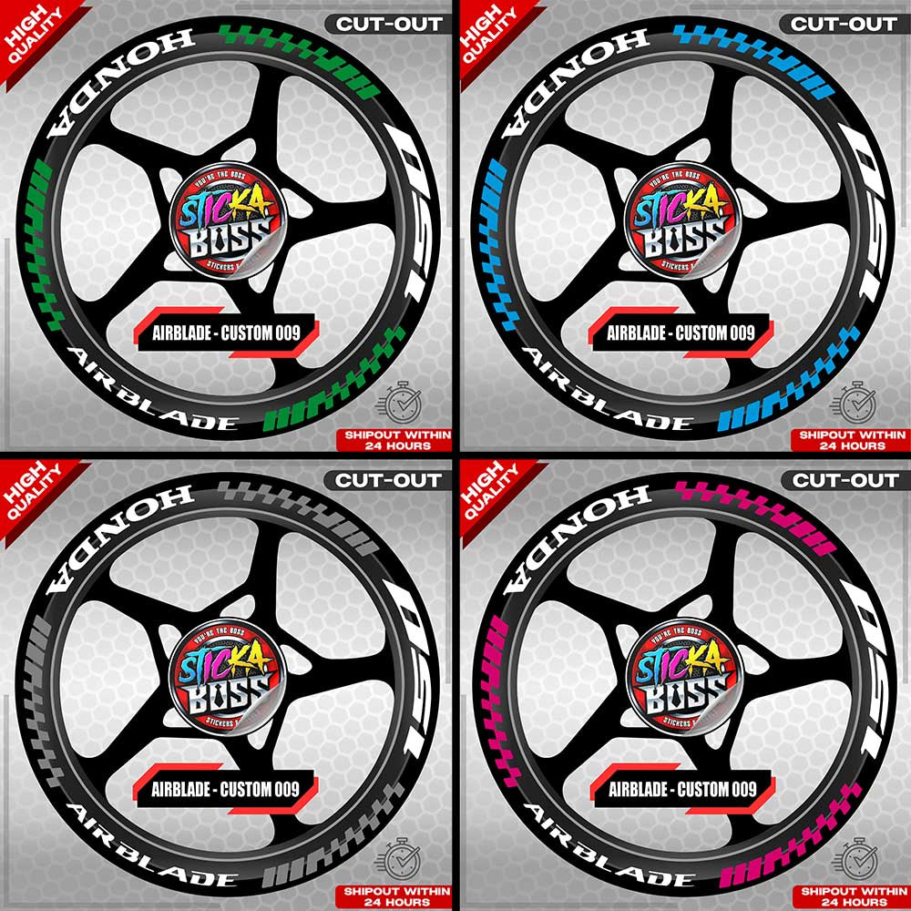 AIRBLADE 150 / 160 MAG STICKER SET ( 2 MAGS ) - CUSTOM 009 | VINYL WATERPROOF CUT-OUT DECALS