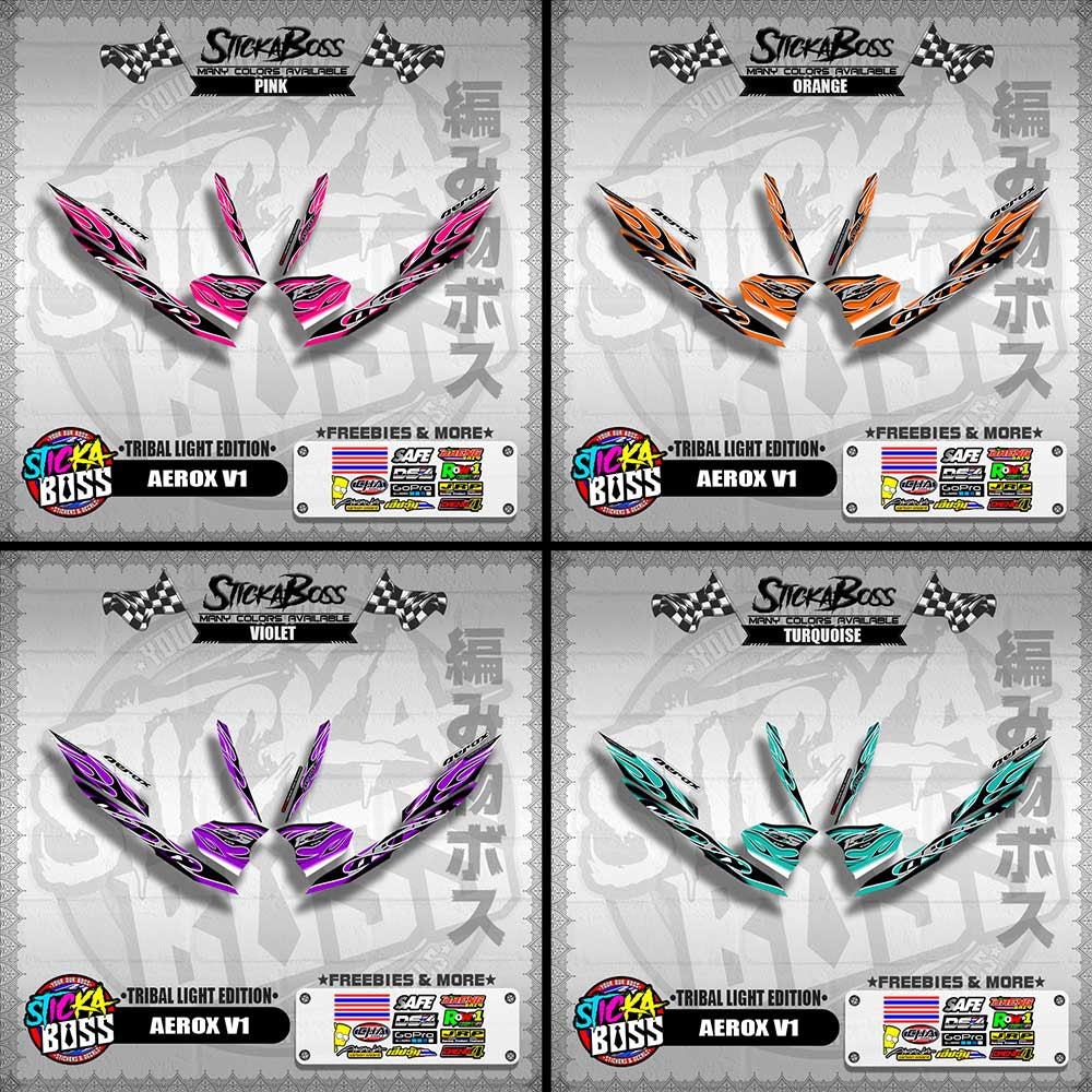 AEROX V1 DECALS ( TRIBAL LIGHT EDITION )【WITH FREEBIES】