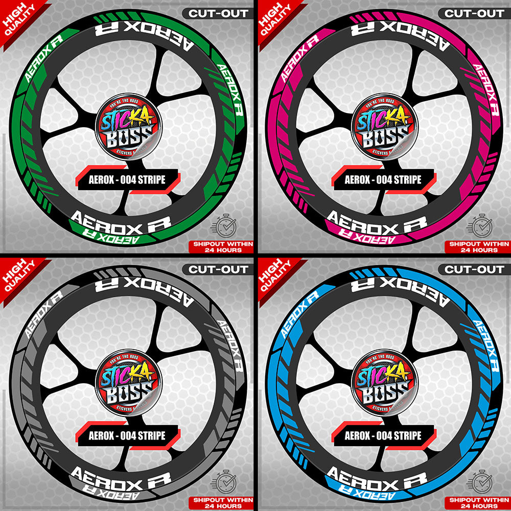 AEROX MAG STICKER SET ( 2 MAGS ) - 004 STRIPE | VINYL WATERPROOF CUT-OUT DECALS