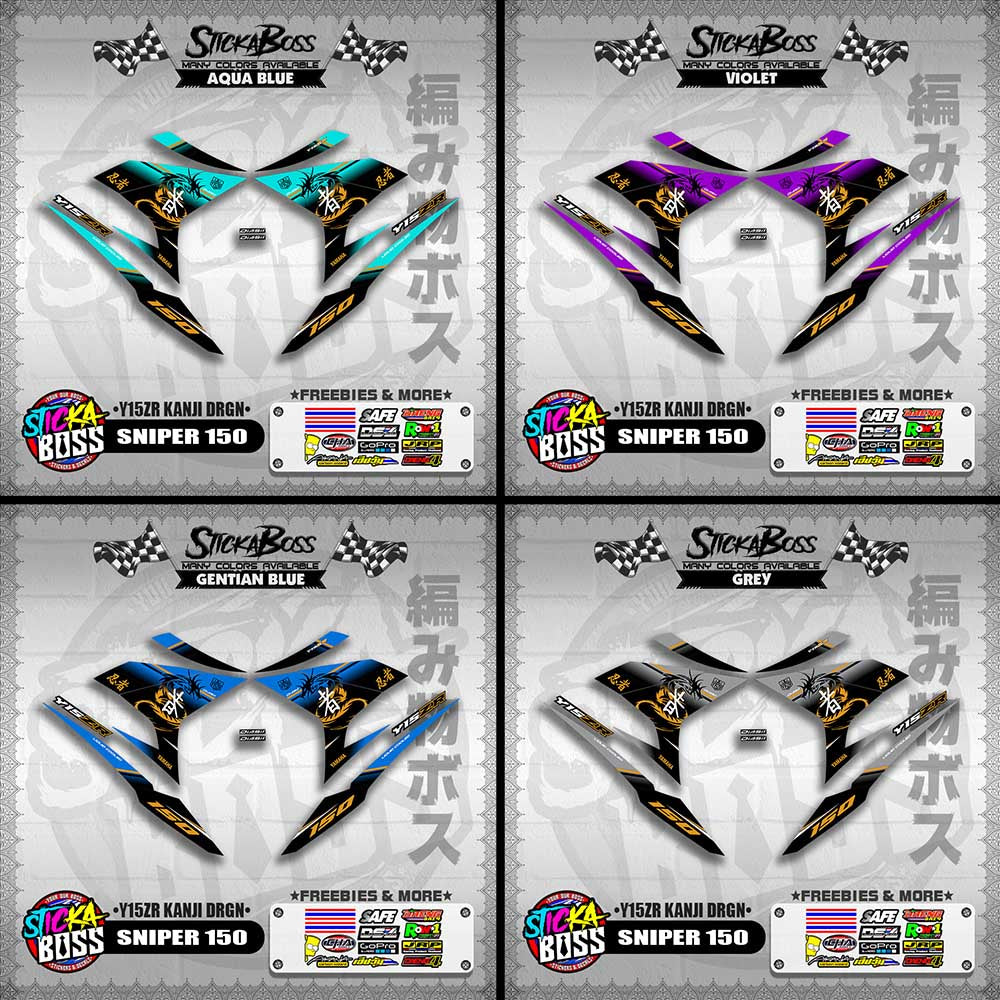 SNIPER 150 DECALS ( Y15ZR KANJI DRGN )【WITH FREEBIES】