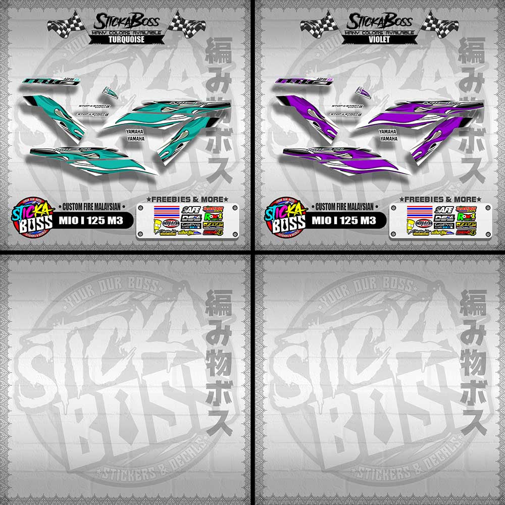 MIO I 125 M3 DECALS ( CUSTOM FIRE MALAYSIAN )【WITH FREEBIES】