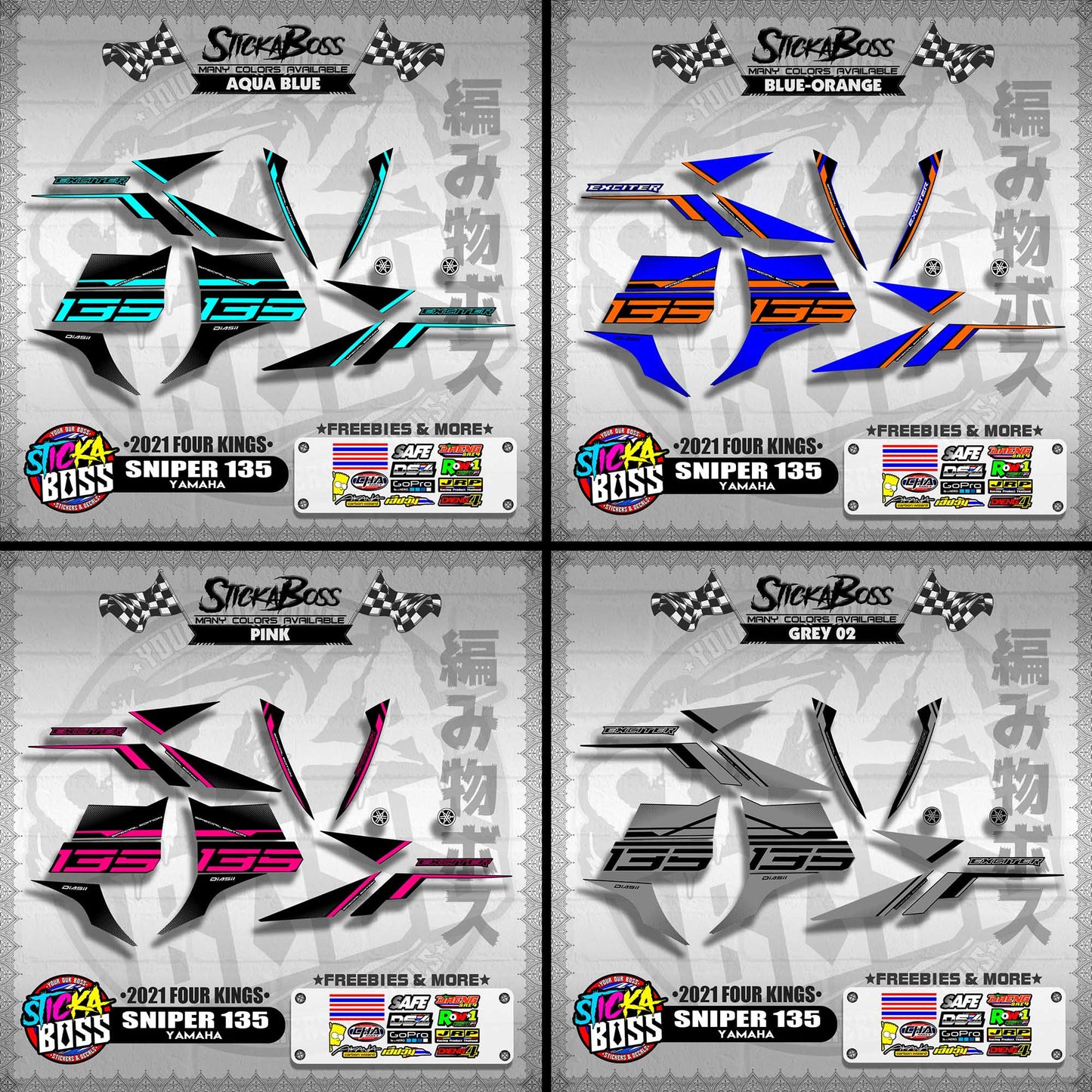 SNIPER 135 DECALS ( 2021 FOUR KINGS )【WITH FREEBIES】
