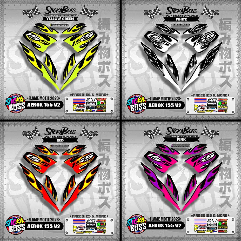 AEROX 155 V2 ( FLAME MOTIF 2023 )【WITH FREEBIES】