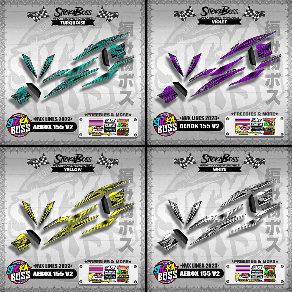 AEROX 155 V2 MALAYSIAN DECALS ( NVX LINES 2023 )【WITH FREEBIES】