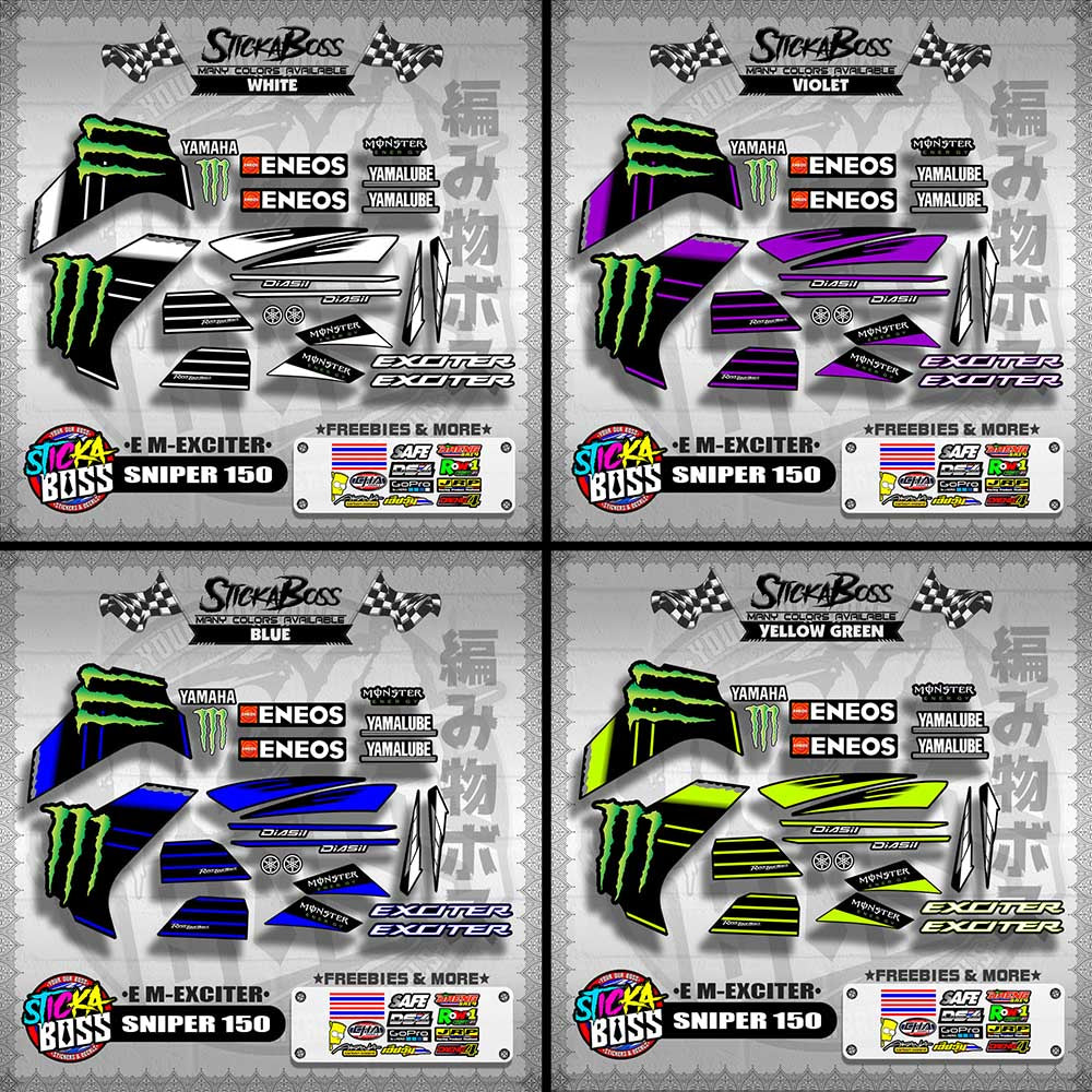SNIPER 150 DECALS ( E M-EXCITER )【WITH FREEBIES】