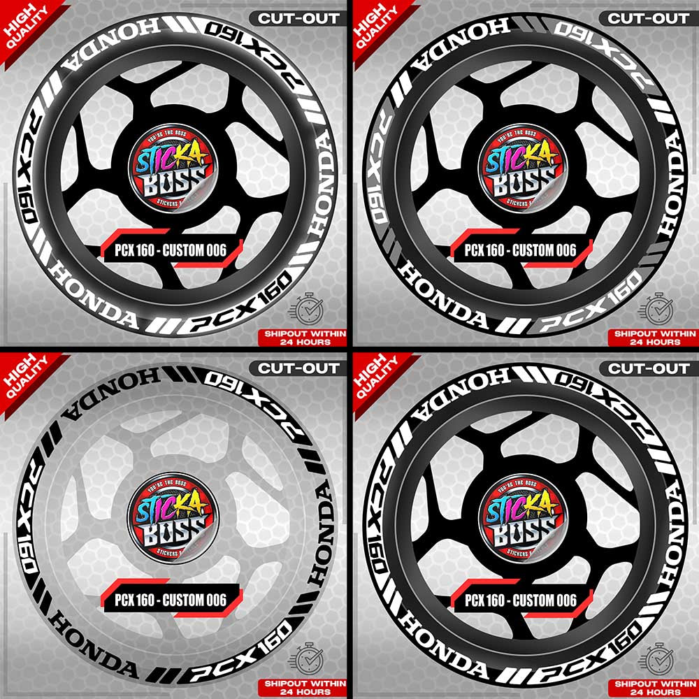 PCX 160 MAG STICKER SET ( 2 MAGS ) - CUSTOM 006 | VINYL WATERPROOF CUT-OUT DECALS