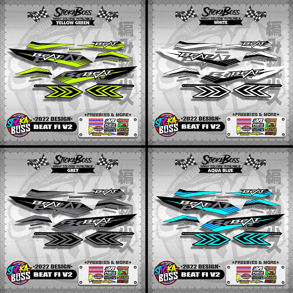Beat V2 Malaysian Decals ( 2022 Design )【WITH FREEBIES】 Malaysia Concept
