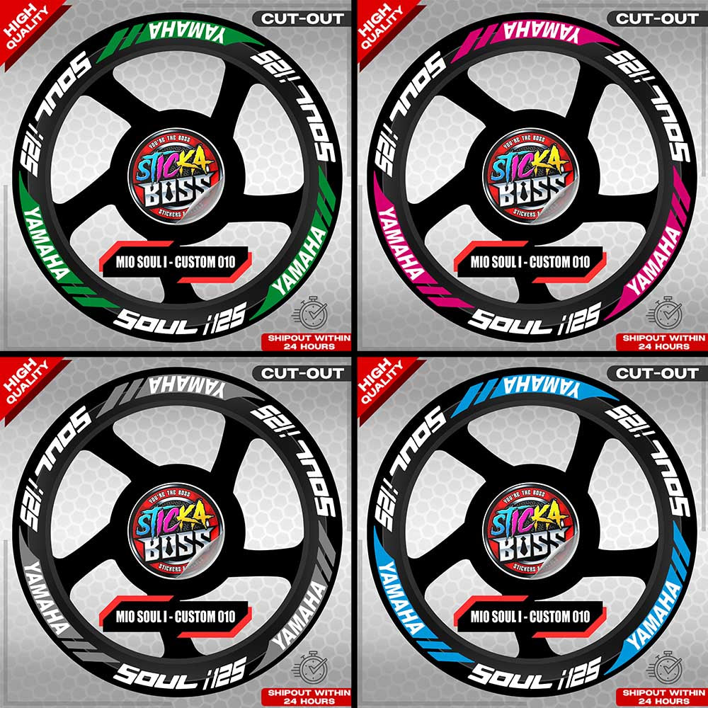 MIO SOUL I 125 MAG STICKER SET ( 2 MAGS ) - CUSTOM 010 | VINYL WATERPROOF CUT-OUT DECALS