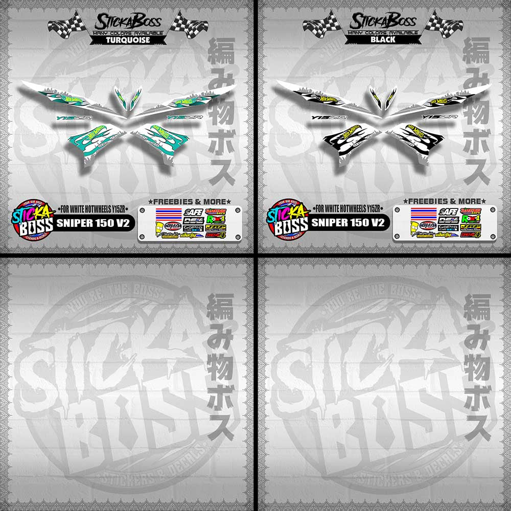SNIPER 150 V2 DECALS ( FOR WHITE HOTWHEELS Y15ZR )【WITH FREEBIES】