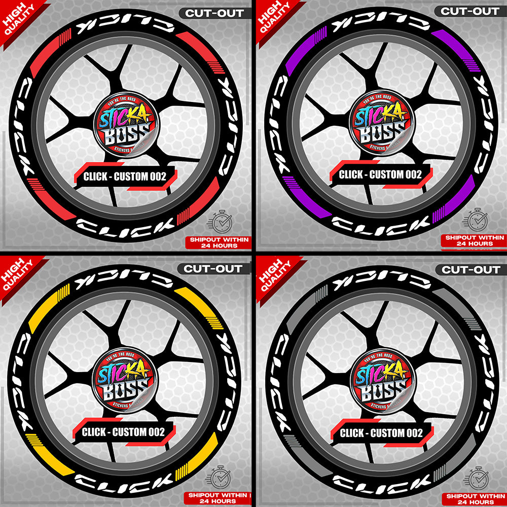 CLICK 125 / 150 / 160 MAGS STICKER SET ( 2 MAGS ) - CUSTOM 002 | VINYL WATERPROOF CUT-OUT DECALS