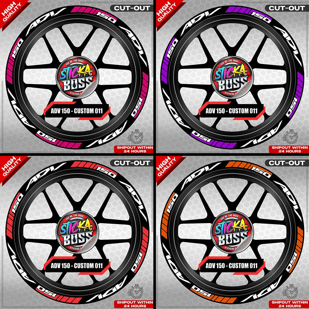 ADV 150 MAG STICKER SET ( 2 MAGS ) - CUSTOM 011 | VINYL WATERPROOF CUT-OUT DECALS