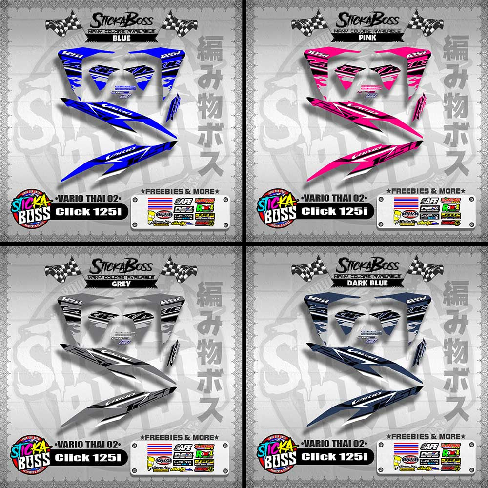CLICK 125i V2 DECALS ( VARIO THAI 02 )【WITH FREEBIES】