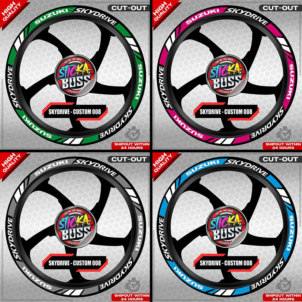 SKYDRIVE MAG STICKER SET ( 2 MAGS ) - CUSTOM 008 | VINYL WATERPROOF CUT-OUT DECALS