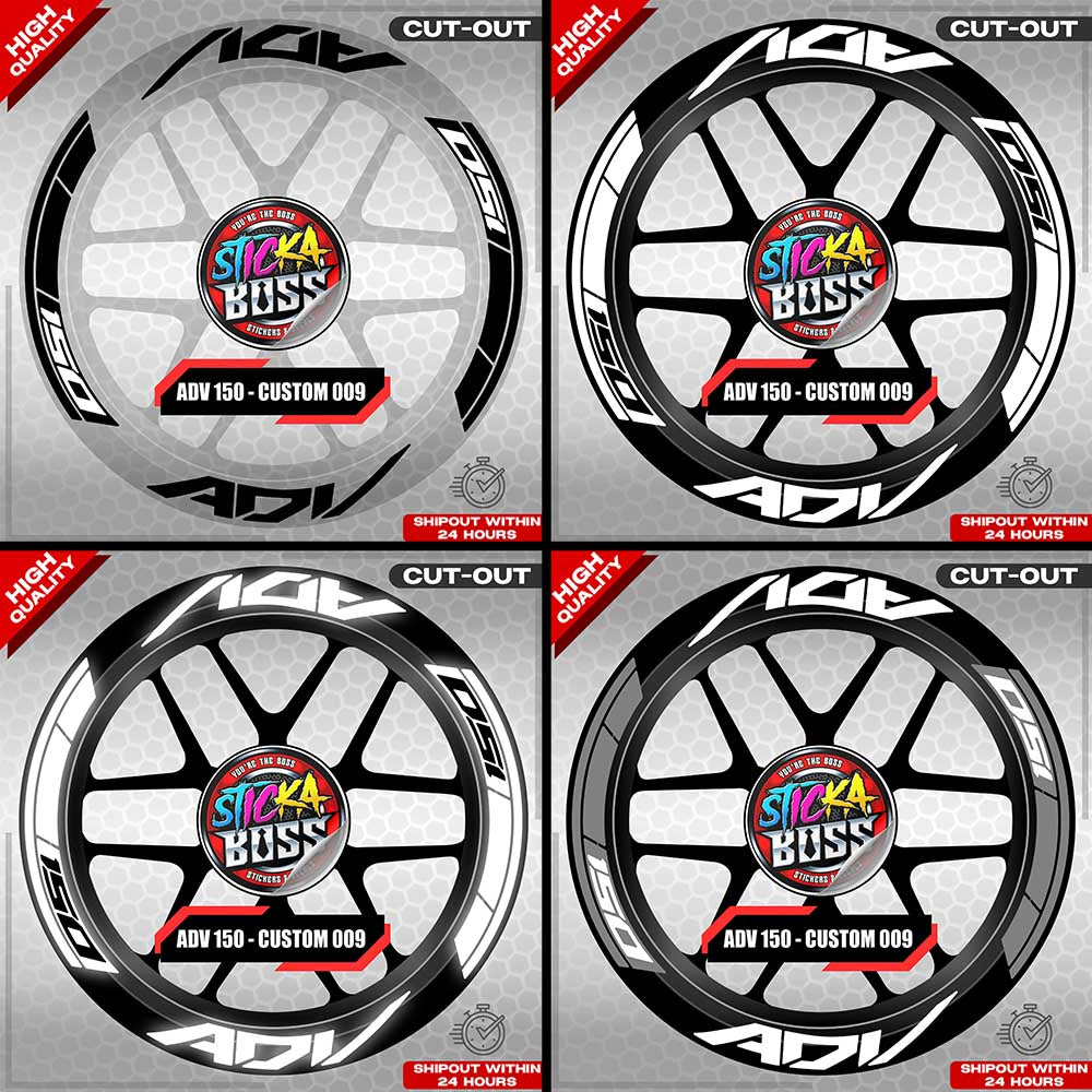 ADV 150 MAG STICKER SET ( 2 MAGS ) - CUSTOM 009 | VINYL WATERPROOF CUT-OUT DECALS
