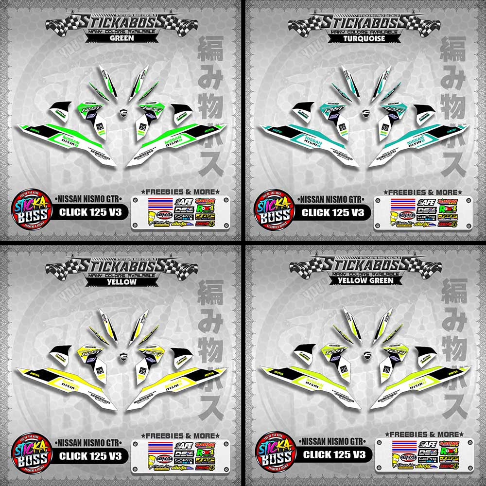 CLICK 125 V3 DECALS ( NISSAN NISMO GTR )【WITH FREEBIES】