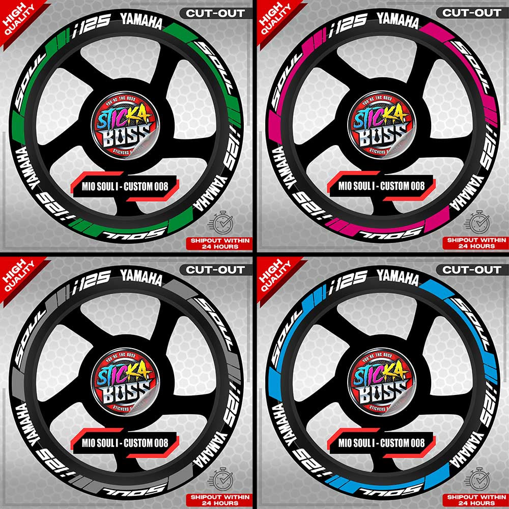 MIO SOUL I 125 MAG STICKER SET ( 2 MAGS ) - CUSTOM 008 | VINYL WATERPROOF CUT-OUT DECALS