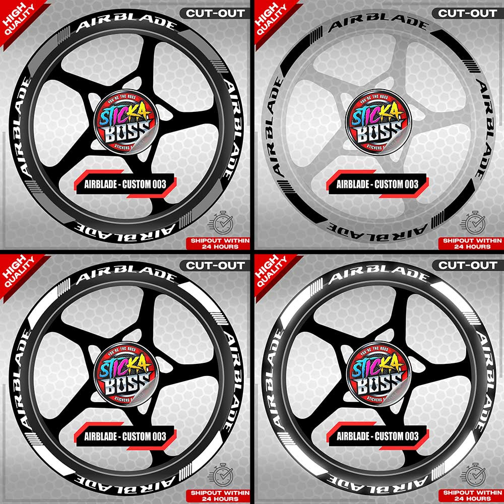AIRBLADE 150 / 160 MAG STICKER SET ( 2 MAGS ) - CUSTOM 003 | VINYL WATERPROOF CUT-OUT DECALS