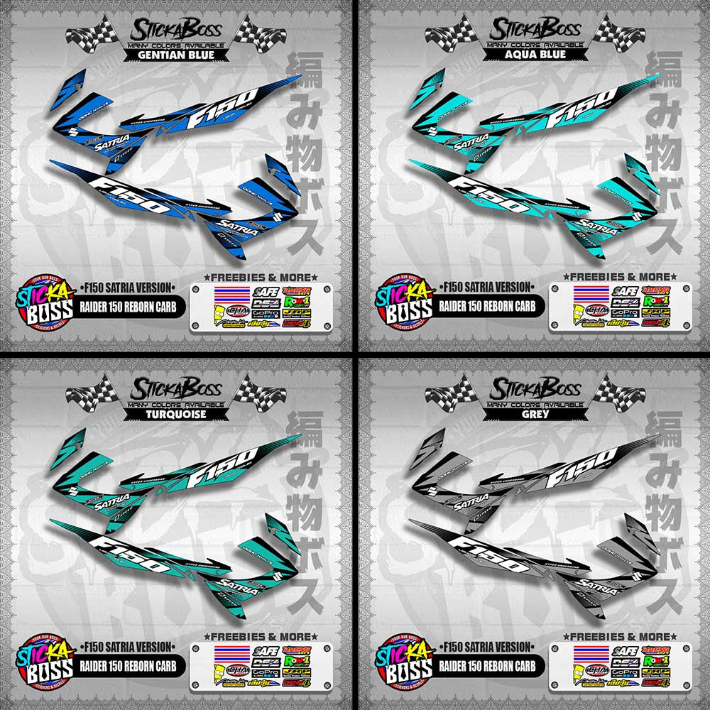 RAIDER 150 REBORN CARB DECALS ( F150 SATRIA VERSION )【WITH FREEBIES】
