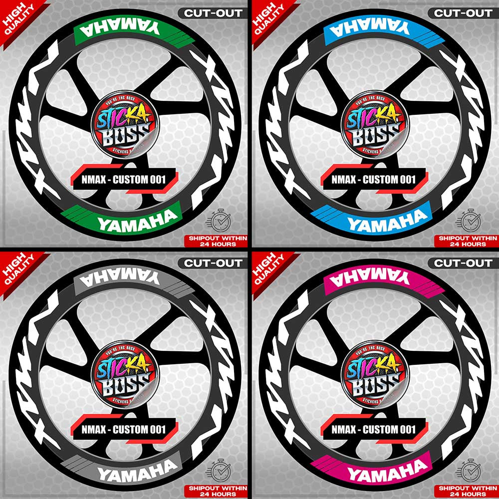 NMAX 155 MAGS STICKER SET ( 2 MAGS ) - CUSTOM 001 | VINYL WATERPROOF CUT-OUT DECALS