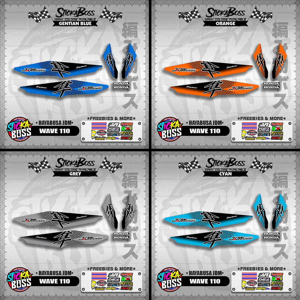 WAVE 110 DECALS ( HAYABUSA JDM)【WITH FREEBIES】