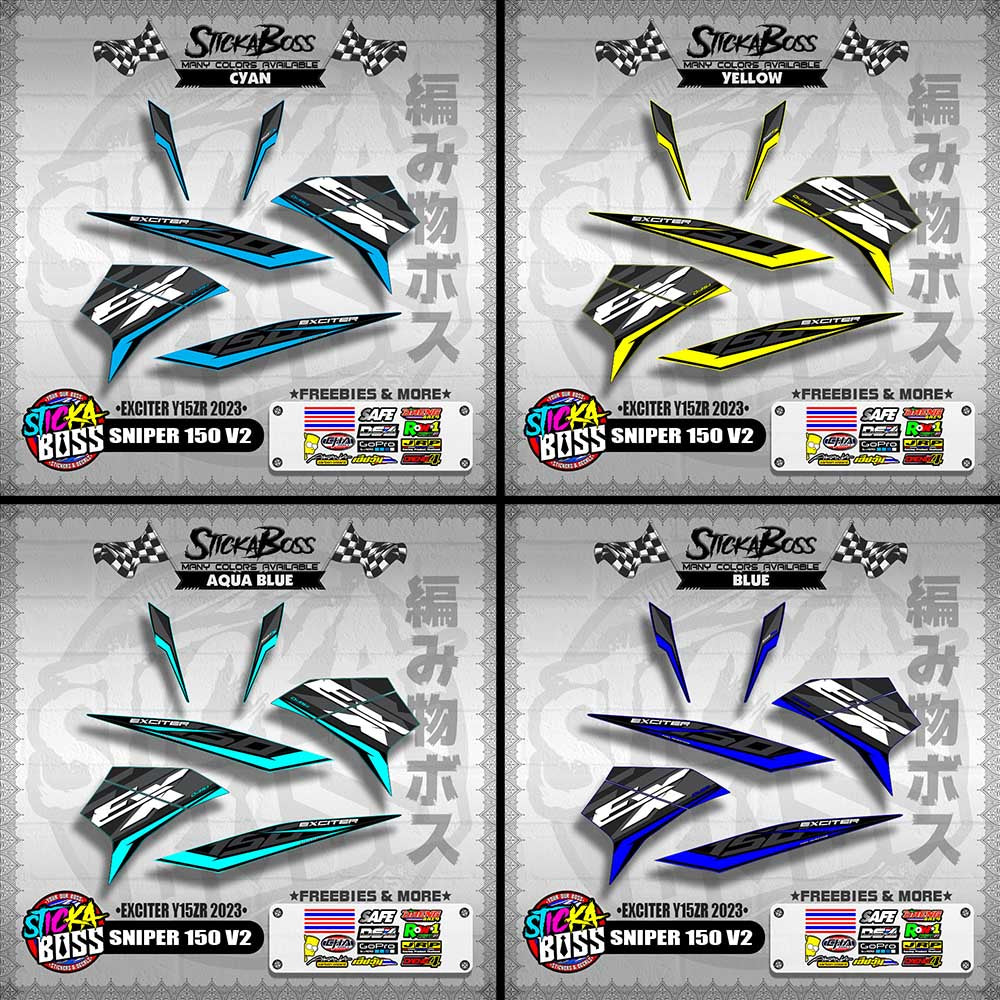 SNIPER 150 V2 DECALS ( EXCITER Y15ZR 2023 )【WITH FREEBIES】