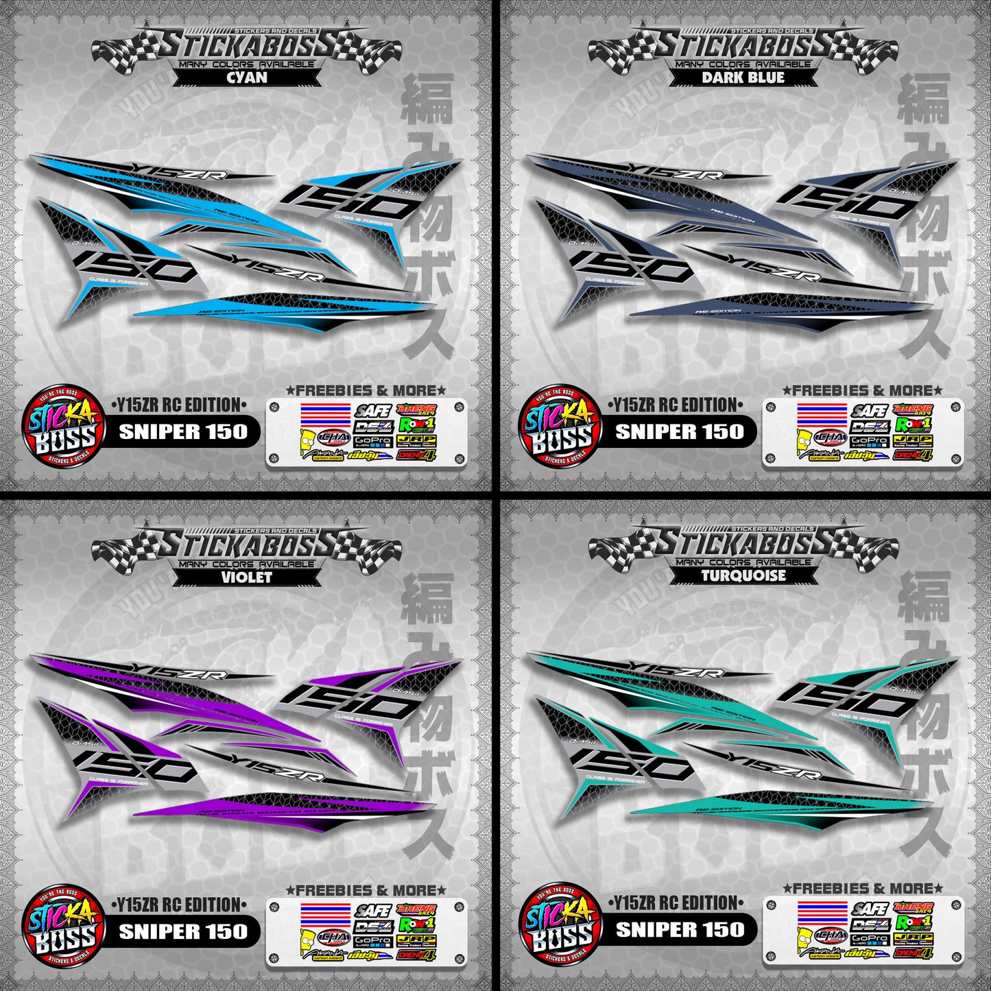 SNIPER 150 STICKER DECALS ( Y15ZR RC EDITION )【WITH FREEBIES】