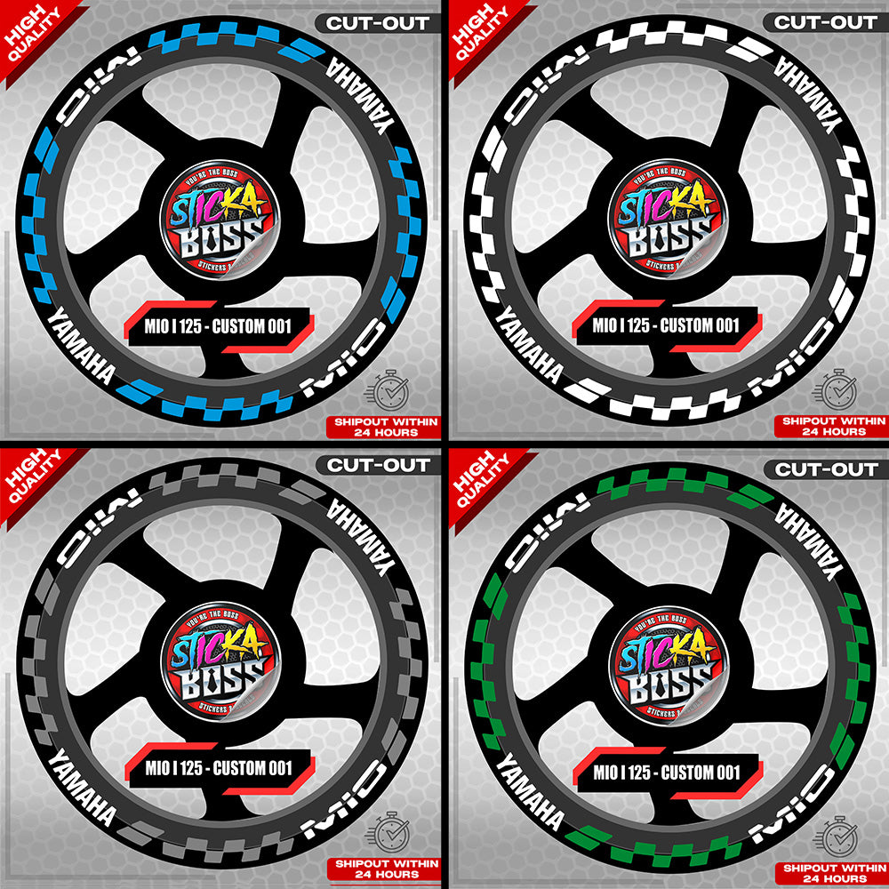 MIO I 125 MAGS STICKER SET ( 2 MAGS ) - CUSTOM 001 | VINYL WATERPROOF CUT-OUT DECALS