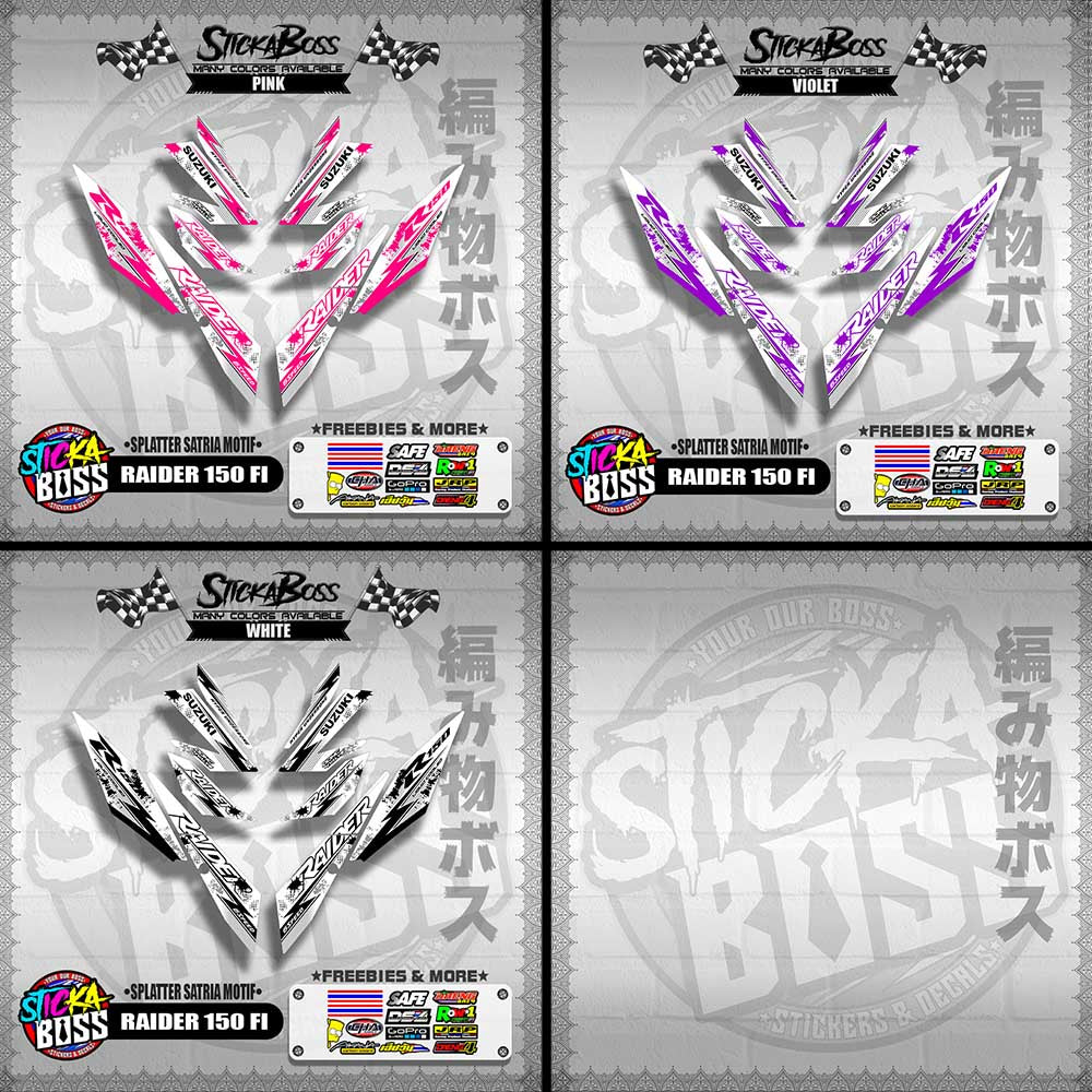 RAIDER 150 FI DECALS ( SPLATTER SATRIA MOTIF )【WITH FREEBIES】
