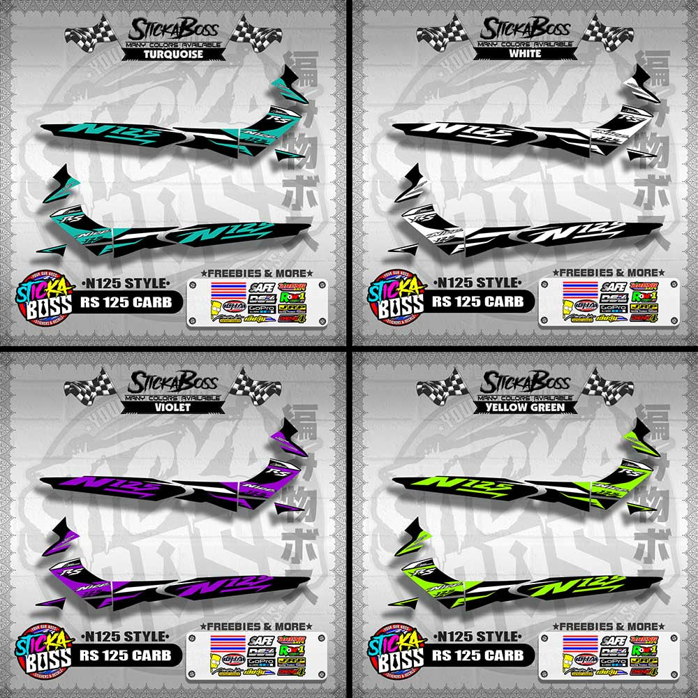 RS 125 CARB DECALS ( N125 STYLE )【WITH FREEBIES】