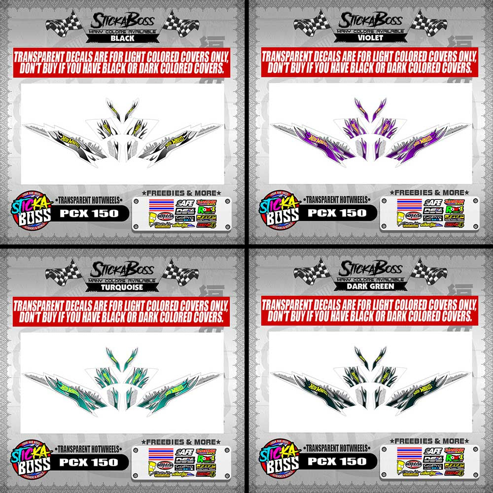PCX 150 DECALS ( TRANSPARENT HOTWHEELS )【WITH FREEBIES】