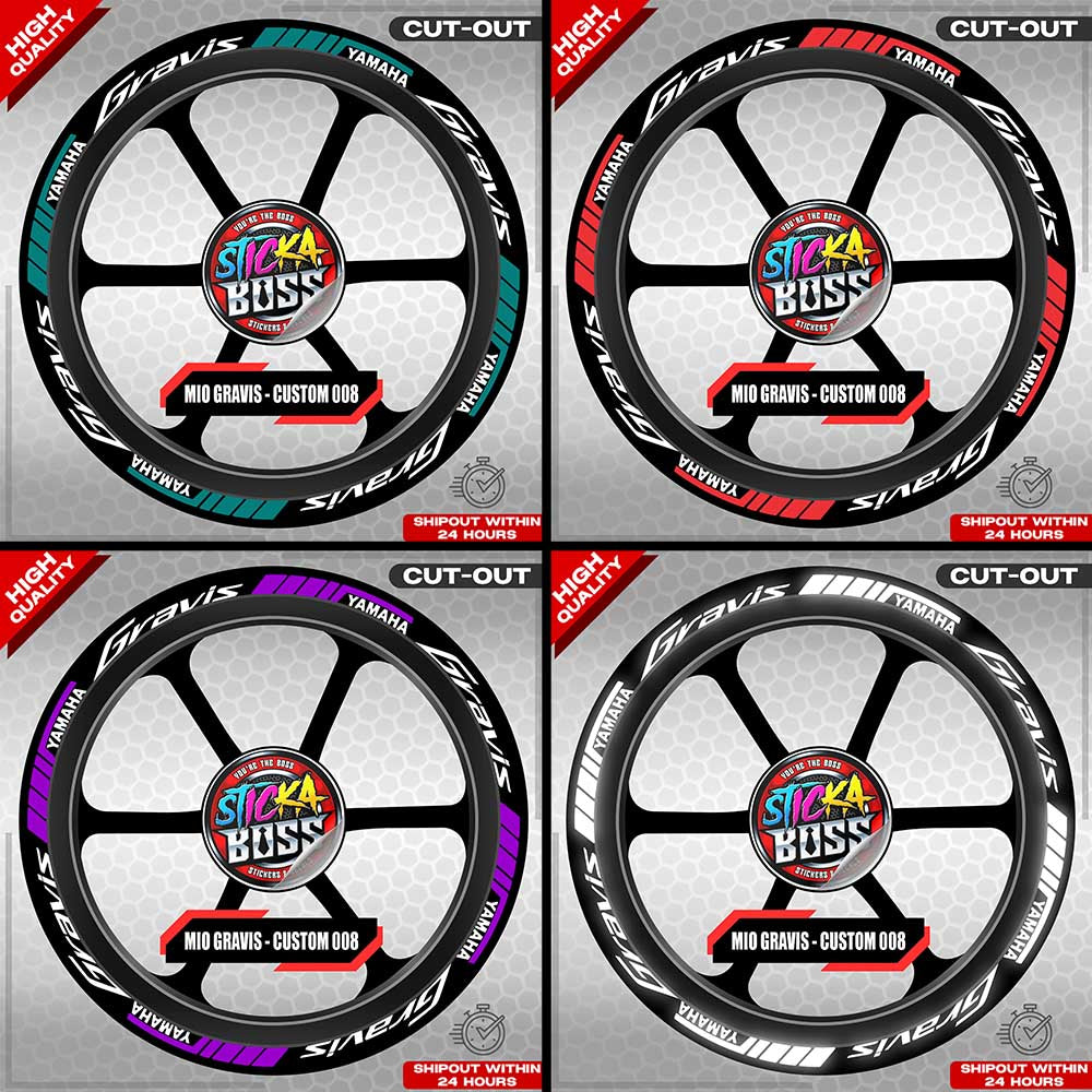 MIO GRAVIS MAG STICKER SET ( 2 MAGS ) - CUSTOM 008 | VINYL WATERPROOF CUT-OUT DECALS