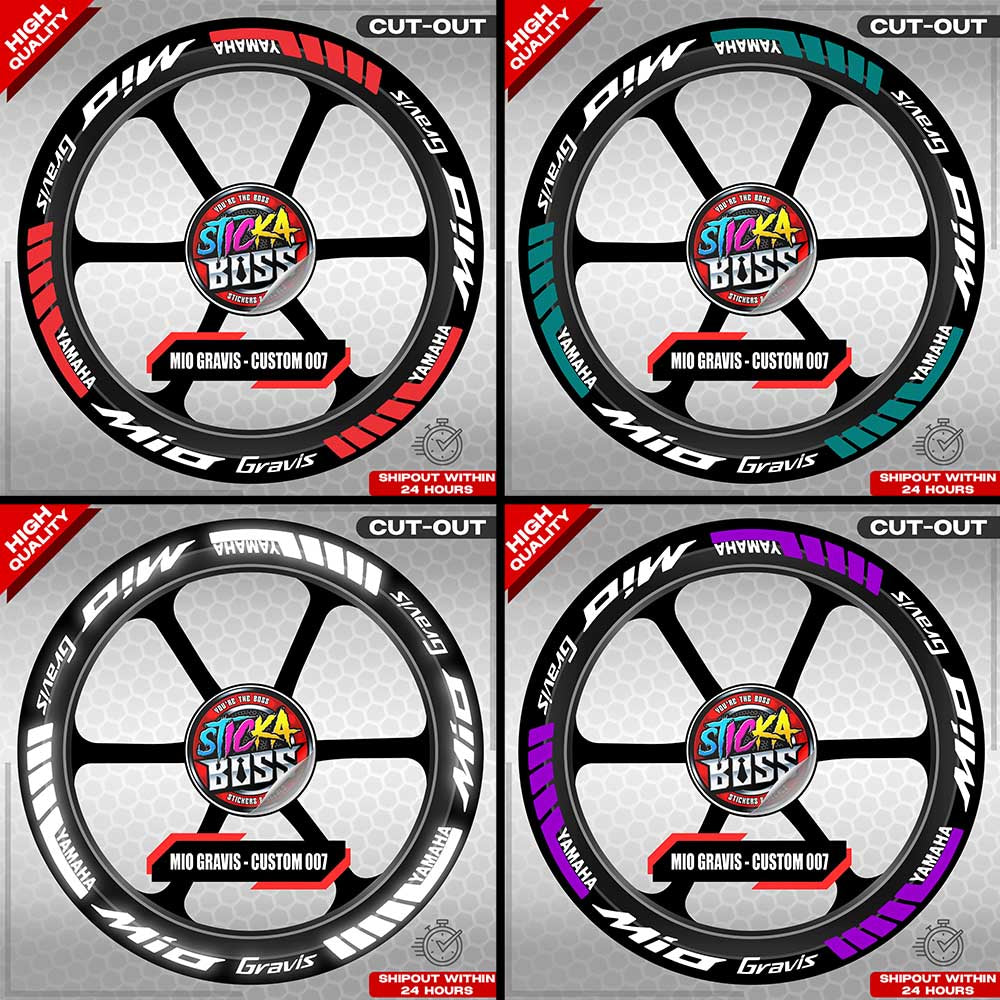 MIO GRAVIS MAG STICKER SET ( 2 MAGS ) - CUSTOM 007 | VINYL WATERPROOF CUT-OUT DECALS