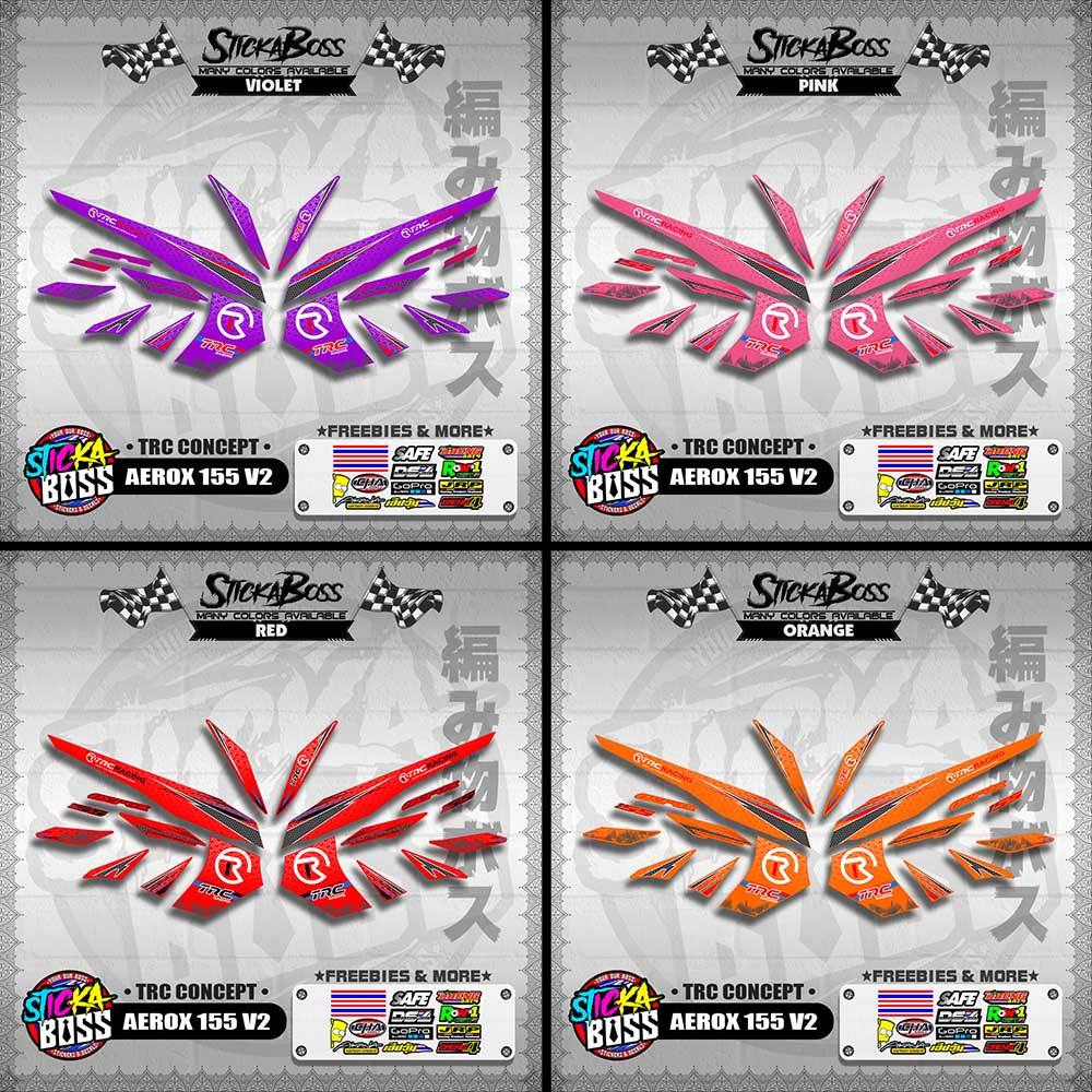 AEROX 155 V2 DECALS ( TRC CONCEPT )【WITH FREEBIES】