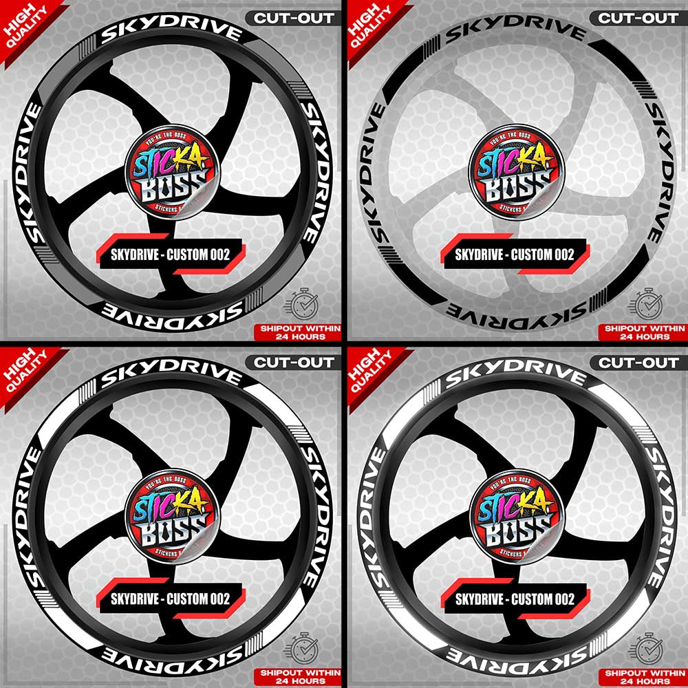 SKYDRIVE MAG STICKER SET ( 2 MAGS ) - CUSTOM 002 | VINYL WATERPROOF CUT-OUT DECALS
