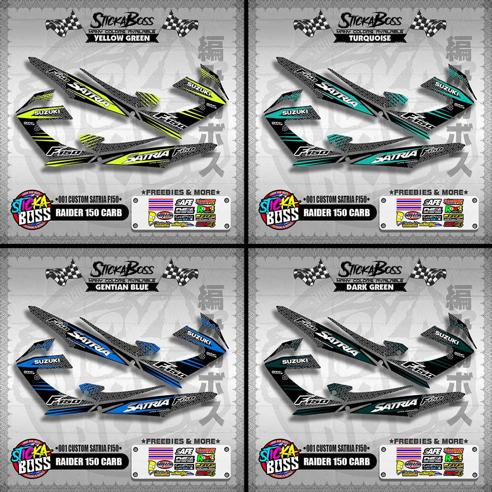 RAIDER 150 CARB DECALS ( 001 CUSTOM SATRIA F150 )【WITH FREEBIES】