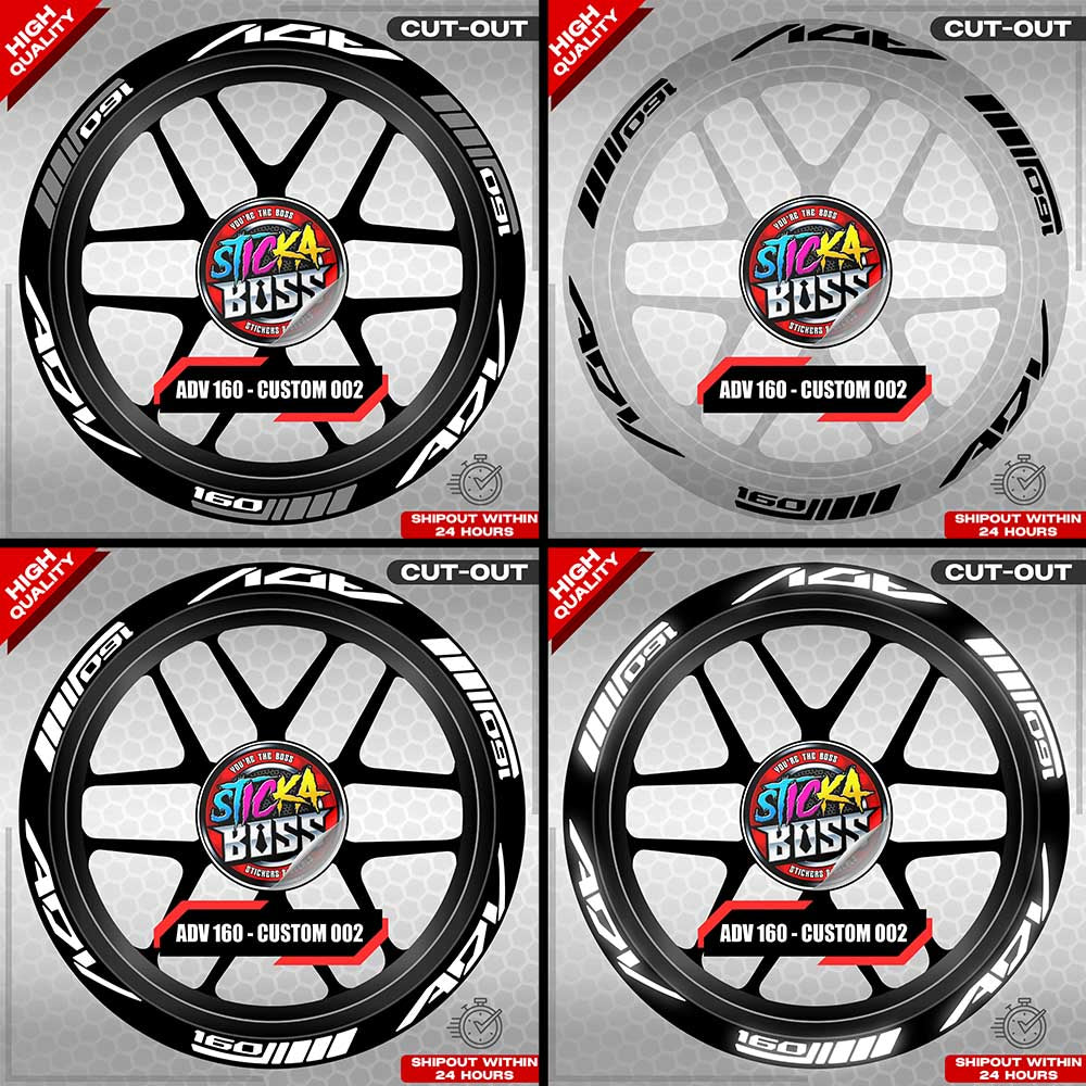 ADV 160 MAG STICKER SET ( 2 MAGS ) - CUSTOM 002 | VINYL WATERPROOF CUT-OUT DECALS
