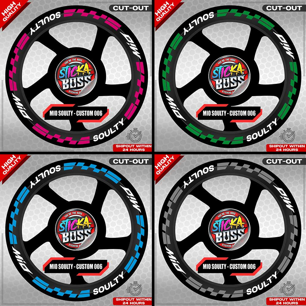 MIO SOULTY MAG STICKER SET ( 2 MAGS ) - CUSTOM 006 | VINYL WATERPROOF CUT-OUT DECALS