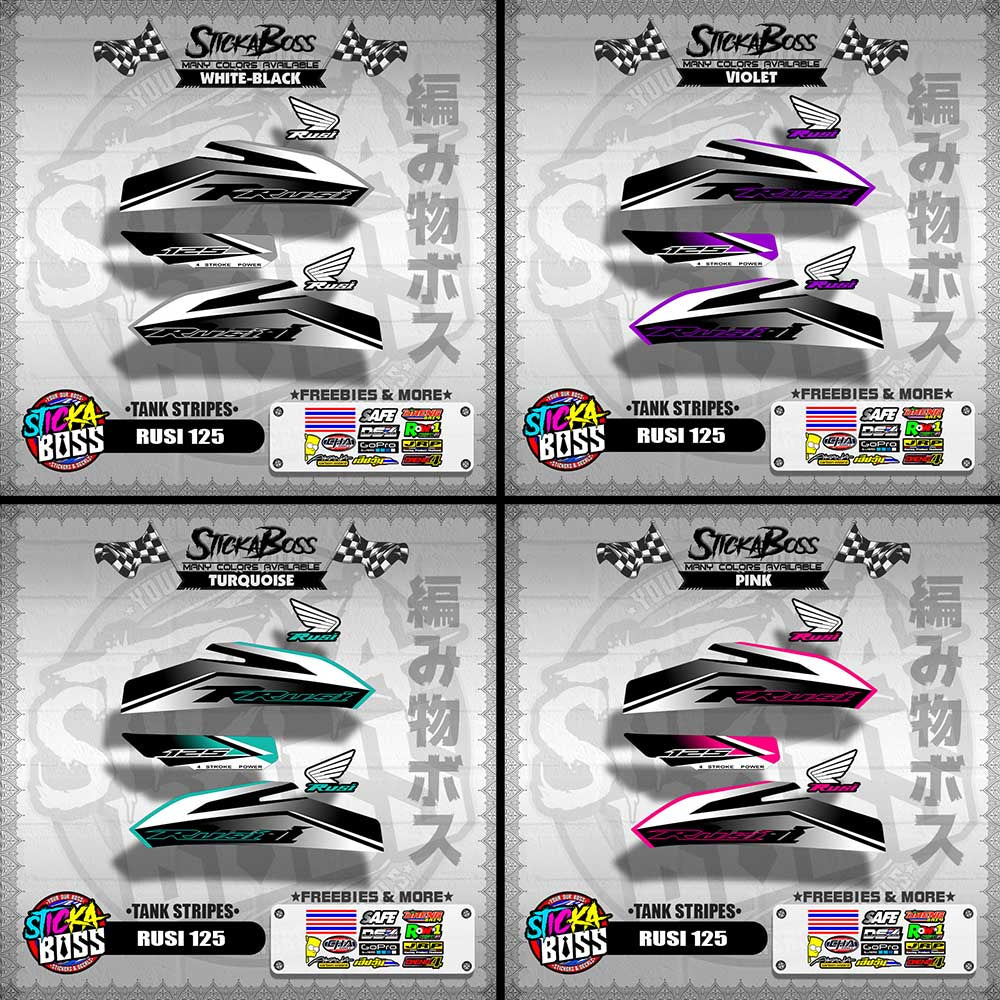 RUSI 125 DECALS ( TANK STRIPES )【WITH FREEBIES】