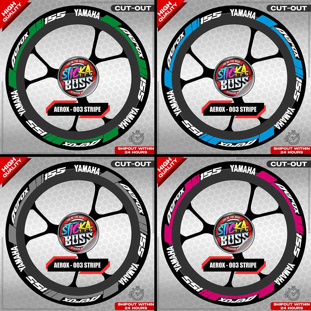 AEROX MAG STICKER SET ( 2 MAGS ) - 003 STRIPE | VINYL WATERPROOF CUT-OUT DECALS