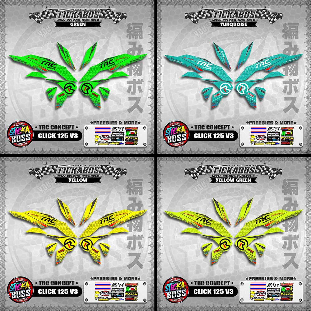 CLICK 125 V3 DECALS ( TRC CONCEPT )【WITH FREEBIES】