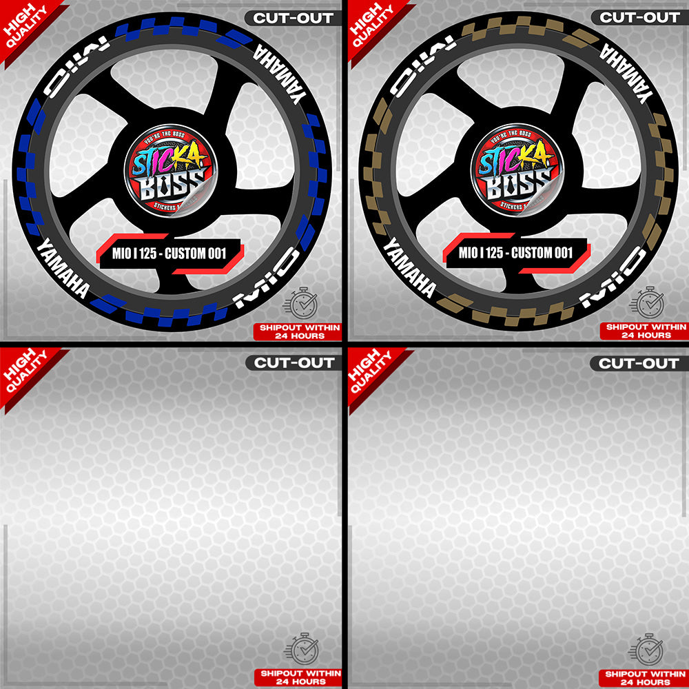 MIO I 125 MAGS STICKER SET ( 2 MAGS ) - CUSTOM 001 | VINYL WATERPROOF CUT-OUT DECALS