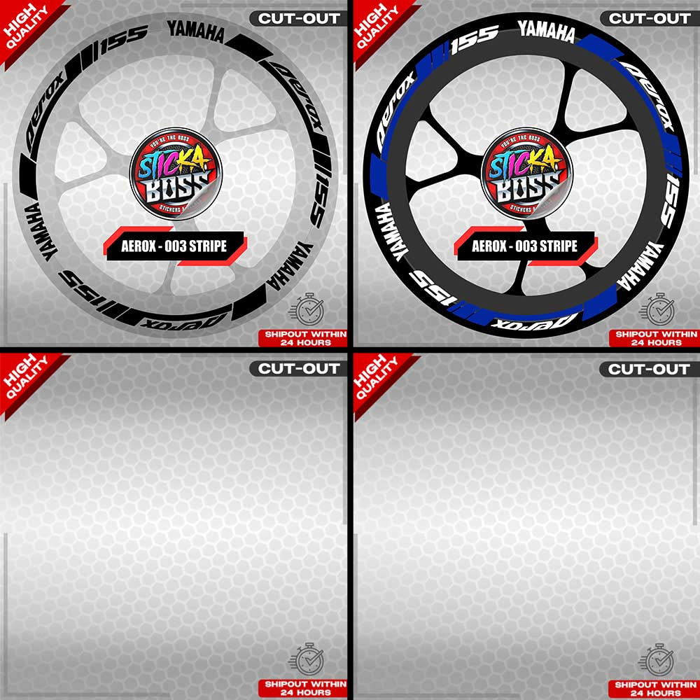 AEROX MAG STICKER SET ( 2 MAGS ) - 003 STRIPE | VINYL WATERPROOF CUT-OUT DECALS