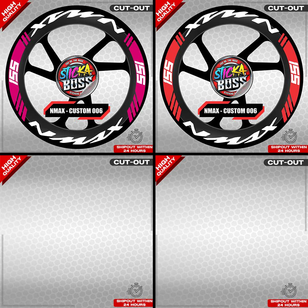 NMAX 155 MAG STICKER SET ( 2 MAGS ) - CUSTOM 006 | VINYL WATERPROOF CUT-OUT DECALS