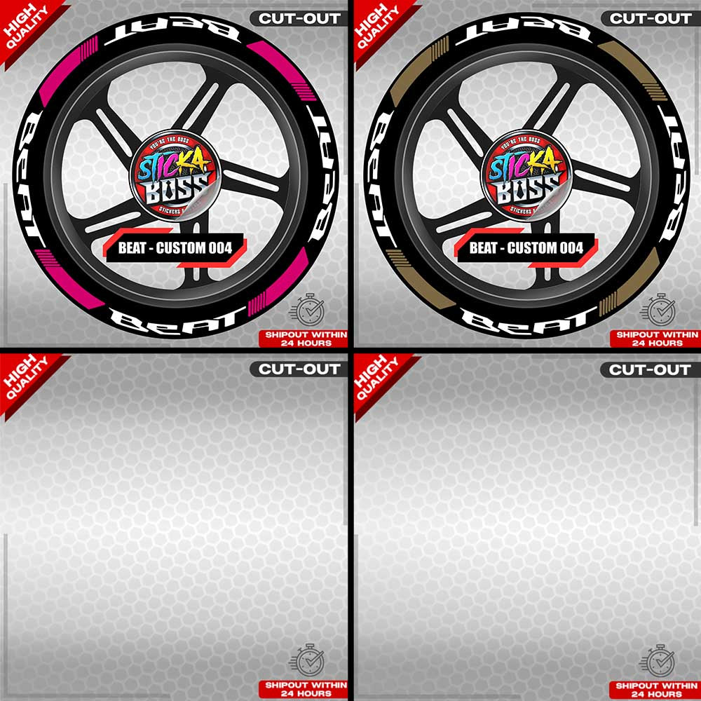 BEAT MAG STICKER SET ( 2 MAGS ) - CUSTOM 004 | VINYL WATERPROOF CUT-OUT DECALS