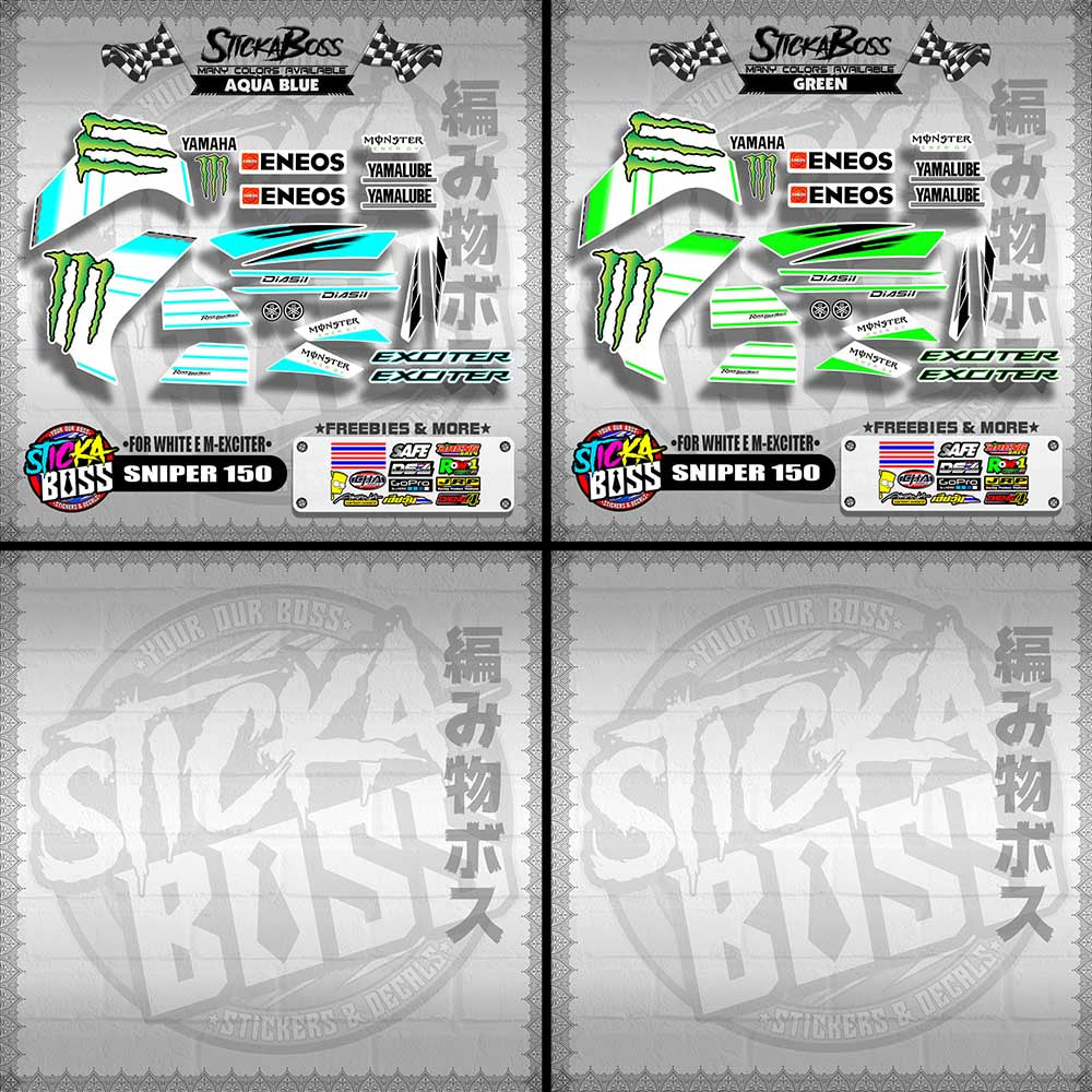 SNIPER 150 DECALS ( FOR WHITE E M-EXCITER )【WITH FREEBIES】