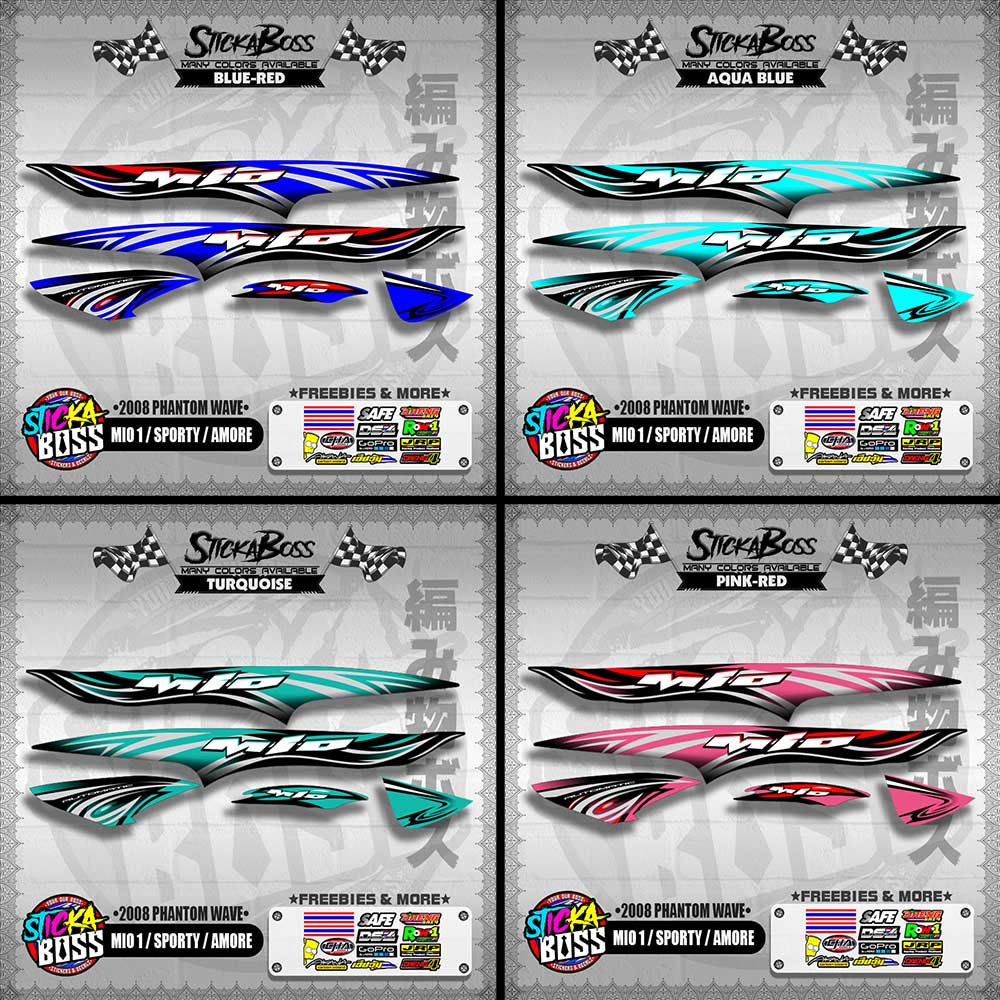 MIO 1 / SPORTY / AMORE DECALS ( 2008 PHANTOM WAVE )【WITH FREEBIES】