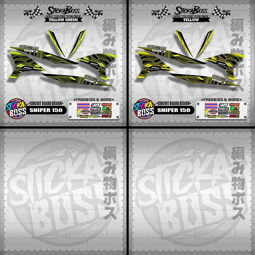 SNIPER 150 DECALS ( CIRCUIT BOARD DESIGN )【WITH FREEBIES】
